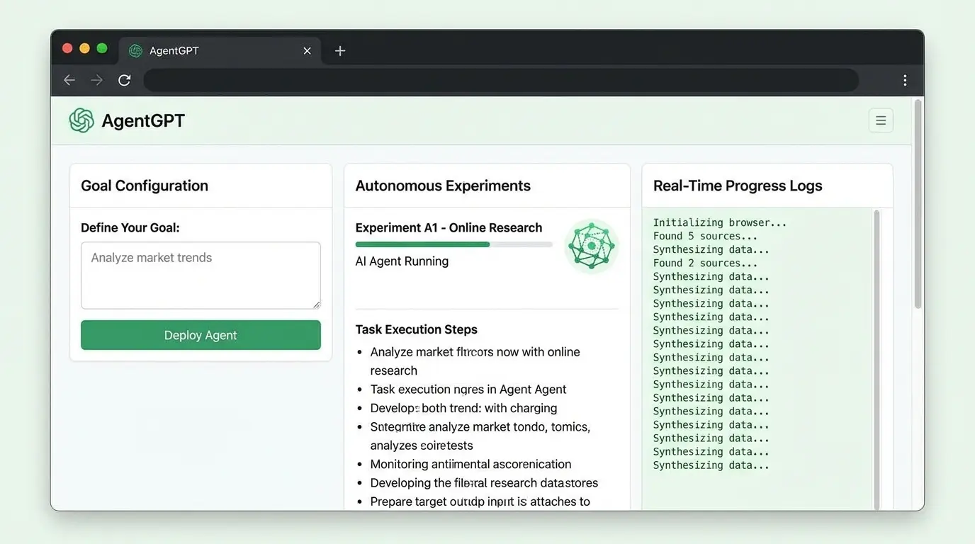AgentGPT screenshot